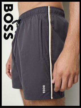 Boss Beach by Hugo Boss Men’s Iconic Swim Shorts Charcoal Size (M) Like NEW